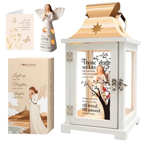 Memorial Lantern, Sympathy Gifts for Loss of Mom/Dad/Loved One, Bereavement Funeral Gifts, in Memory of Loved One Lantern, Celebration of Life, Memorial Gifts, Those We Love Don't Go Away - color: Those We Love