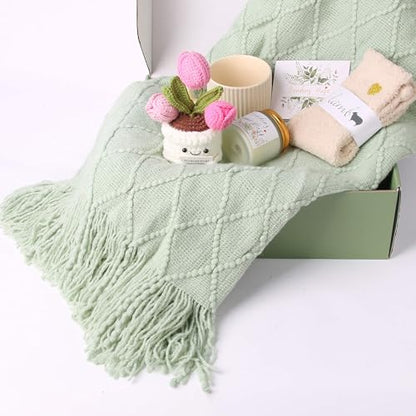 OHATOS Get Well Gift for Women, After Surgery Gifts, Birthday Gifts Baskets for Women Self Care Gift, Thinking of You Relaxation Stress Care Package for Wife Mom Friend Sister Girlfriend - color: Mint Green