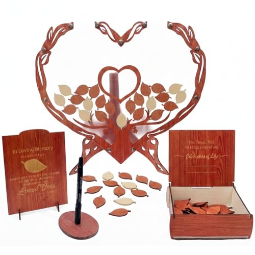 Funeral Guest Book for Memorial Service Keepsake - Versatile Celebration of Life Decorations - Sign-in Board for Memorial Service Reception and Personalized Remembrance Display