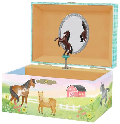 Giggle & Honey® Musical Horse Jewelry Box for Girls | Music Boxes for Little Girls, Toddler Jewelry Box for 4 Year Old Kids, Toys for Toddlers, Birthday Gifts for Kids 5-9 Years - style: Horse