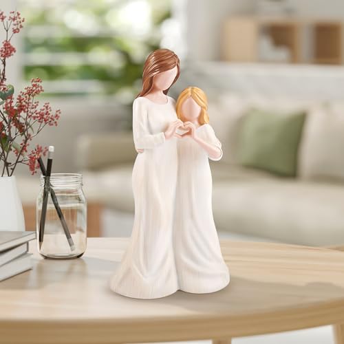 Mom Daughter Gift,Mom Birthday Gift from Daughter,Mother of the Bride Gifts - color: White-mom Daughter Heart
