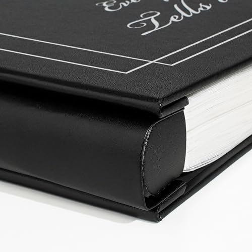 Photo Album 4x6 1200 Photos Leather Cover Wedding Photo Albums Extra Large Capacity Picture Book with Beautiful Prints Presents for Wedding Baby Vacation Black - color: Black, size: 1200 Pockets