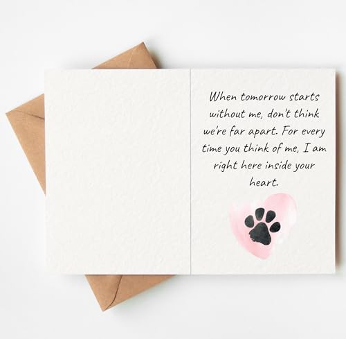Pet Sympathy Card, 5x7 Pet Loss Greeting Card with Envelope | Thoughtful pet sympathy card offering comfort after the loss of a beloved dog, cat, or cherished companion.