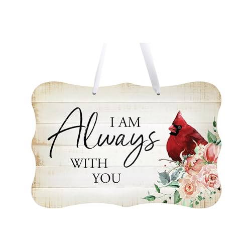 LifeSong Milestones Memorial Wall Hanging Signs Bereavement Keepsake Condolence Funeral Gift For Loss of Loved One 8x12 (I Am Always With You (White)) - color: I Am Always With You (White)