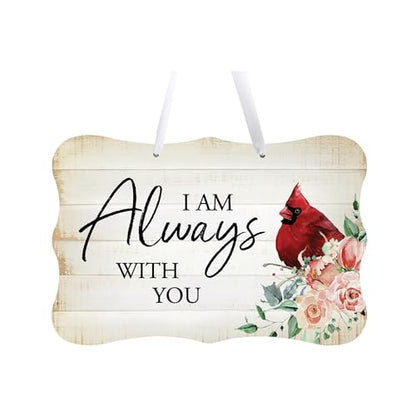 LifeSong Milestones Memorial Wall Hanging Signs Bereavement Keepsake Condolence Funeral Gift For Loss of Loved One 8x12 (I Am Always With You (White)) - color: I Am Always With You (White)