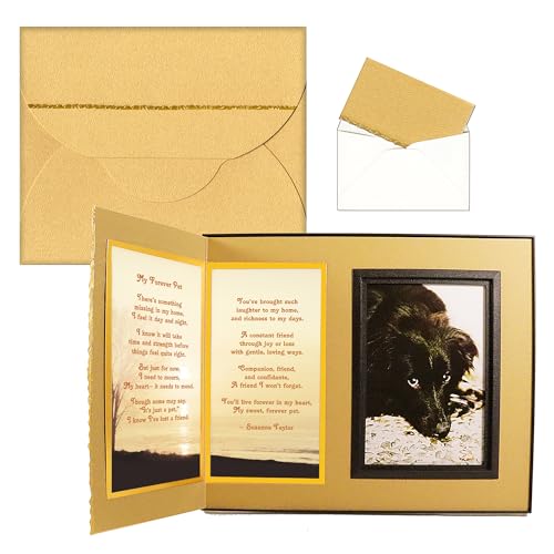 Pet Memorial Gifts for Dogs,My Forever Pet Dog Memorial Picture Frame Keepsake, Gift-Boxed with Message Card, Ginger with Foil Accents - color: Ginger, size: My Forever Pet