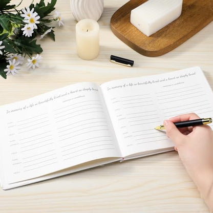 Patelai Funeral Guest Book with Pen, Cardinal - style: Cardinal