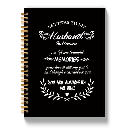 Memorial Gifts for Loss of Husband Notebook Journal 5.5x8.3, Sympathy Gifts Hardcover Notebook for Note Taking, Letters to My Husband in Heaven Journal for Writing - color: Letters Husband1
