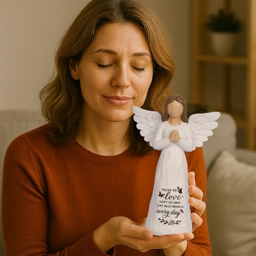 Sympathy Gifts for Loss of Loved One Grief Gift for Women Angel Figurine for Loss of Father Mother Memorial Remembrance Gift Sculpted Hand-Painted Figurines - style: Angels 2