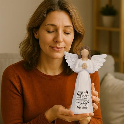 Sympathy Gifts for Loss of Loved One Grief Gift for Women Angel Figurine for Loss of Father Mother Memorial Remembrance Gift Sculpted Hand-Painted Figurines - style: Angels 2