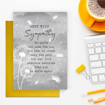 Sympathy Card Loss of Someone, Thoughtful Bereavement Cards, Thoughtful Condolence Cards to Sincerely Comfort Family Friends. - color: #6