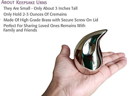 Small Urns for Human Ashes Keepsake Adult Male Female, Mini Cremation Urns - color: Silver, size: 1 Pcs Small