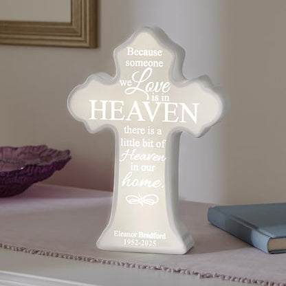 Let's Make Memories Personalized Loved Ones From Heaven Light-Up Cross - Sympathy - In Memory - style: Loved Ones From Heaven Cross