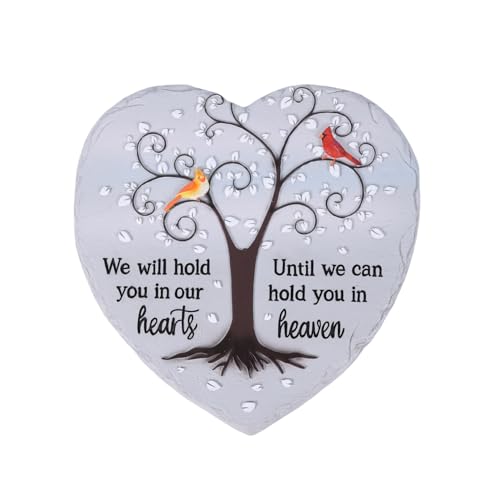 10 Inch Garden Mmeorial Stones, Memorial Stones for Loved Ones Outside, Memorial plaques for Outdoors (Grey)