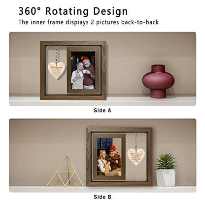 EYITUPC Rotating Husband Memorial Wood Frame Loss of Husband Sympathy Gift - color: Husband