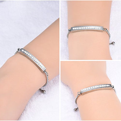 Minicremation Shiny Crystal Cremation Bracelet for Ashes for Women Cube Urn Bangle Locket Ash Holder Memorial Jewelry Bracelet Keepsake Gift - color: Customize