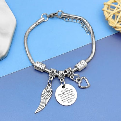DlaeKua Memorial Gifts for Women Loss Loved Ones Bracelet Remembrance Gifts for Husband Boyfriend Memorial Gift for Loss of Mom Dad Sister Brother Memory Gift for Women