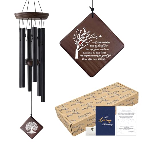 Sympathy Wind Chimes for Loss of Loved One, Bereavement Gifts - size: Cardinal