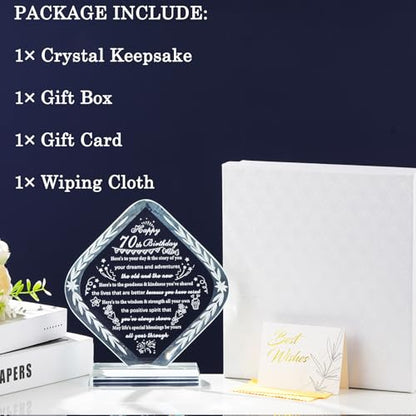 YWHL 70th Birthday Gifts for Women Men Meaningful Crystal Happy 70th Birthday Decorations Gift Best Gifts for 70 Year Old Mom Grandma Wife Dad Born in 1955 - style: 70th Birthday Gifts