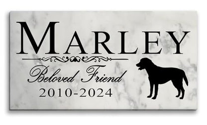 Broad Bay Dog Memorial Stone Personalized Marker Outdoor Garden Choose Your Breed Plaque Grave Headstone