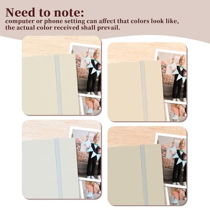 8.5x11 in Scrapbook Photo Album with Window, 30 Sleeves Beige - color: Beige, size: 8.5"X11" 30Sheets