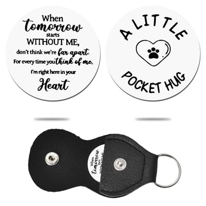 Pet Memorial Pocket Hug Token for Loss of Dog Cat - Remembrance Sympathy Gift for Pet Lover Owner - Bereavement Keychain for Friend Mom Dad