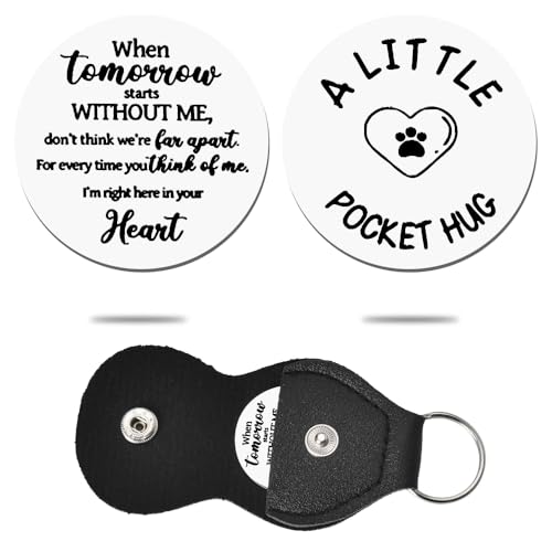 Pet Memorial Pocket Hug Token for Loss of Dog Cat - Remembrance Sympathy Gift for Pet Lover Owner - Bereavement Keychain for Friend Mom Dad