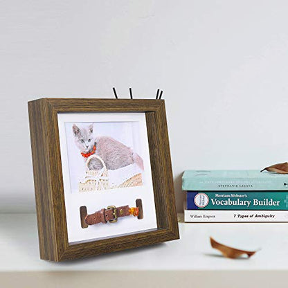 KCRasan Pet Memorial Picture Frame - Sentiment Frame for Loss of Dog Gifts - color: Brown