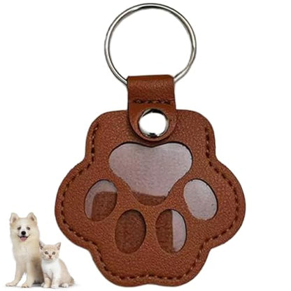 Cat Dog Hair Storage Keychain, Pet Hair Keychain, Fur Keepsake Keyring | Pet Memorial Gifts, Cat & Dog Lovers Gifts - color: Brown