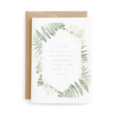 Minted | Wedding & Bridal Shower Card, 5x7 w/Envelope | Gilded Woodland - color: Gilded Woodland