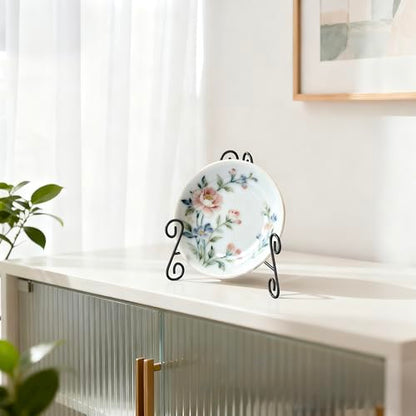Plate Stand, 1 Pack 6 Inch Plate Holder for Display, Black Foldable Iron Table Easel for Picture Book Photo Frame Decorative Plate - size: 6 Inch - 1Pack