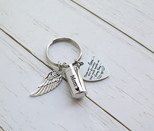 Small Keepsake Urn for Human Ashes Sympathy Gifts for Loss of Mom Memorial Bereavement Gifts in Memory of Mother Mini Cremation Urn Keychain Silver