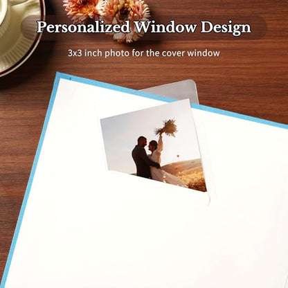 Pssoss 8x8 Inch DIY Scrapbook Album, Linen Hardcover, 40 Pages, Blue - color: Blue, size: 8 x 8 Inch 40 Pages