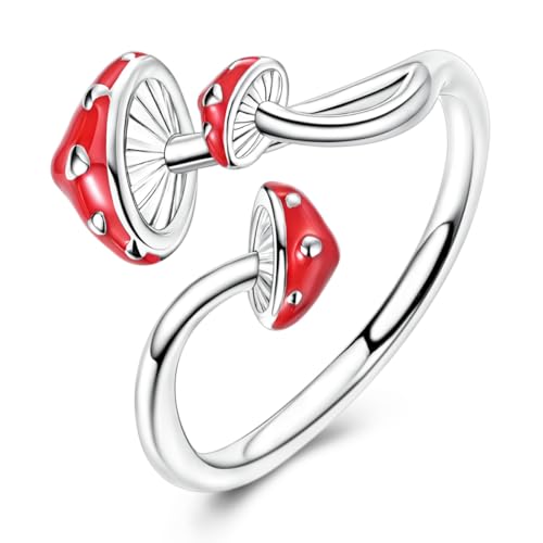 Parmuz 925 Sterling Silver Adjustable Ring for Woman Stackable Open Ring - color: purple