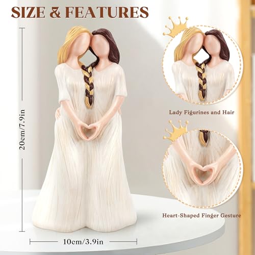 Sister Gifts from Sister, Sister Birthday Gifts for Women, Sister Figurines - color: White-sister