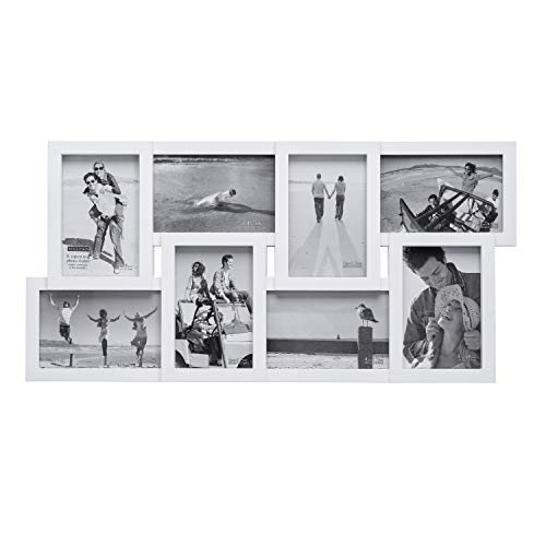 Malden International Designs Puzzle Collage Picture Frame, 8 Option, 8-4x6, White - color: White