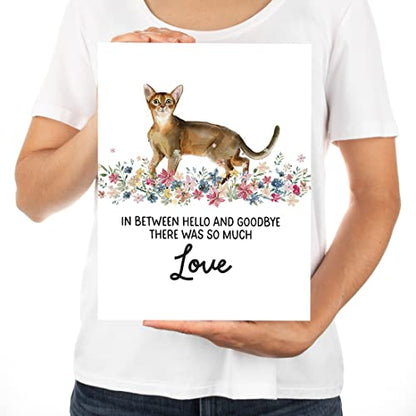 Andaz Press Jumbo Pet Sympathy Card with Envelope, Sorry For Your Loss Card, Abyssinian Cat, Pet Loss, Cat Grief Bereavement Card with Big Blank Space to Send to Friends, Family, 8.5" x 11", 1-Pack - color: Abyssinian Cat