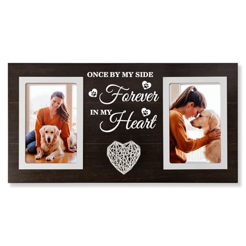 SOUHONEY Dog Memorial Gifts for Loss of Dog, Black Wooden 4x6 Picture Frame | Sympathy Gifts for Loss of Dog Cat Pet Owners, Memorial Gifts for Loss of Pet, Remembrance Present for Pet Lover - color: Black