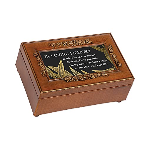 Cottage Garden In Loving Memory Petite Rose Jewelry Music Box Plays Wind Beneath My Wings