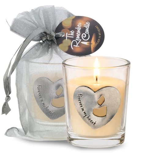 Whitney Howard Designs Forever in My Heart Memorial Candle - Sympathy Gift for Loss of Loved One, Mom, Husband, Grandma - Grief Bereavement Funeral Gift - color: Remember Forever