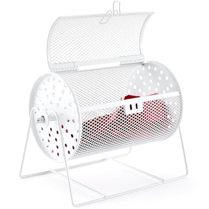 Teenyyou Raffle Drum Holds 600 Tickets, Metal Ticket Wheel Spinner with Stand, Raffle Tickets Cage for Games Events, Parties, School Drawings(Integrated Rotary,White,7.09" X 4.72", Small) - color: White, size: 7.09" X 4.72", Small, style: Integrated Rotar