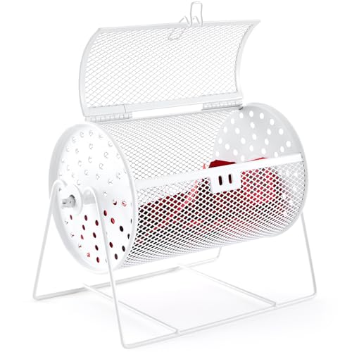 Teenyyou Raffle Drum Holds 600 Tickets, Metal Ticket Wheel Spinner with Stand, Raffle Tickets Cage for Games Events, Parties, School Drawings(Integrated Rotary,White,7.09" X 4.72", Small) - color: White, size: 7.09" X 4.72", Small, style: Integrated Rotar