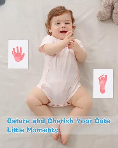 XL Size Baby Handprint Kit,Baby Footprint Kit,Newborn Gift,Keepsake - color: Pink