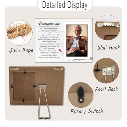 Memorial Picture Frame Gift, Sympathy Gifts for Loss of Grandpa, Father or Loved One, Bereavement Remembrance Wooden Photo Frame, Funeral Condolence Memorial Keepsake Decor for Family and Friends 4x6inch