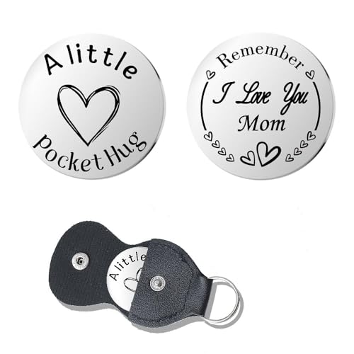 Pocket Hug Token for Women Men Him Birthday Inspirational Gifts for Daughter Friend Long Distance Gifts for Wife Mom - color: I Love You Mom
