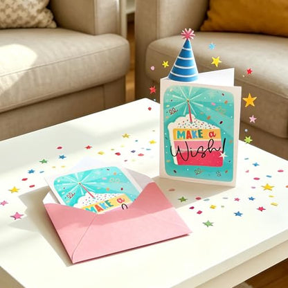 3D Pop Up Birthday Card, Colorful Happy Birthday Greeting Card with Gift Box & Party Banner Design, Unique 3D Birthday Card for Women, Men, Kids, Friends & Family - Ideal for Birthday Celebrations & Party Favors