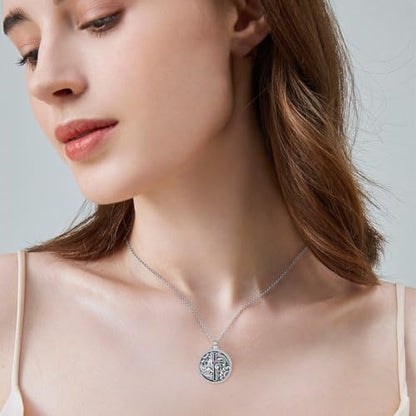 PELOVNY Urn Necklaces for Ashes of Loved Ones 925 Sterling Silver Personalized Heart Locket Urn Necklace Cremation Keepsake Memorial Jewelry Gifts for Women Men - color: Cross Urn