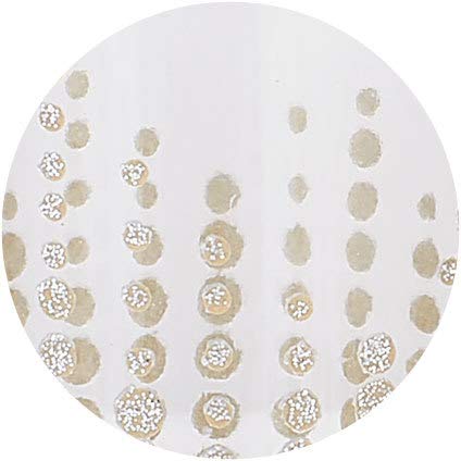 Pavilion - Gold Sparkly Polka Dot in Memory Set of 3 Clear, Gold and Gray Glass Tealight Candle Holders, 3 Inch