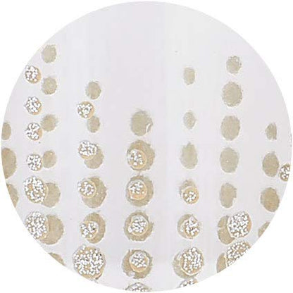Pavilion - Gold Sparkly Polka Dot in Memory Set of 3 Clear, Gold and Gray Glass Tealight Candle Holders, 3 Inch