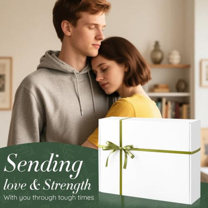 Sympathy Gift Basket for Loss of Loved One with Memorial Crystal Suncatcher | Bereavement Grief Care Package for Loss of Mother Father Husband Friend Child Baby, Condolence Gift Box for Women Men Healing